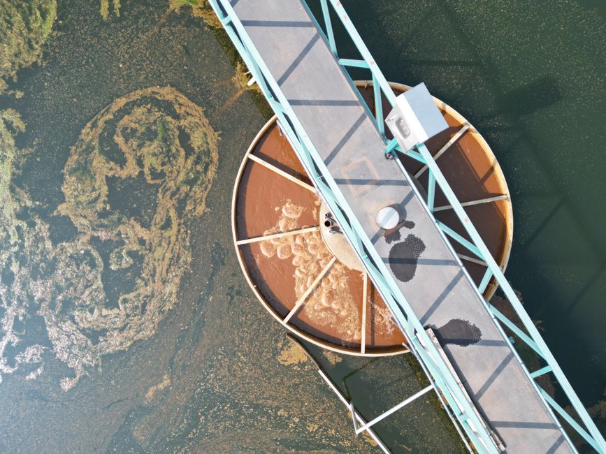 Plantensproeier aangesloten op grijswater uit de badkamer. Plantensproeier aangesloten op grijswater uit de badkamer.